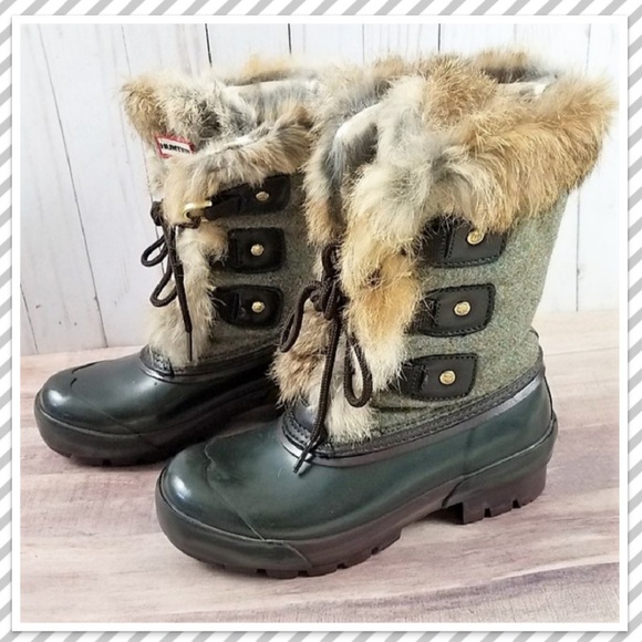 hunter fur boots